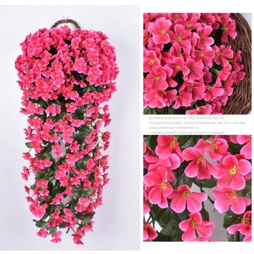 2 упаковки/лот искусственные висячие цветы реалистичные и яркие цвета для