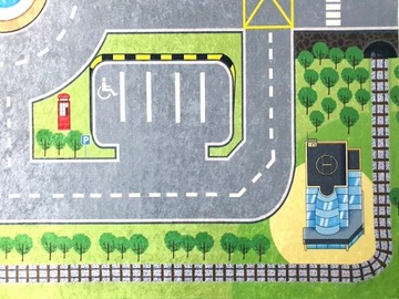 Ковер DIGITAL EMMA CITY улицы дороги автомобили 80х150