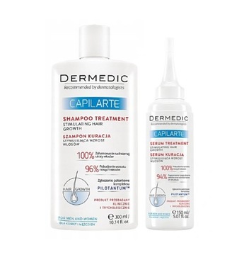 Dermedic Capilarte Szampon do włosów + Odżywka Serum na porost włosów