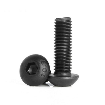 Śruba grzybk. na imbus - M5 x 10mm czarna - 20szt.