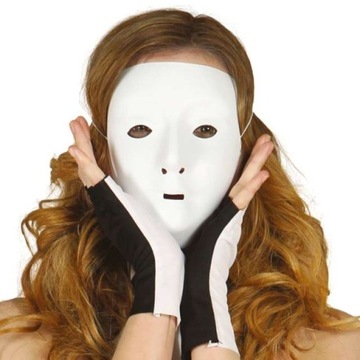 Maska KOBIETA karnawał halloween DO MALOWANIA