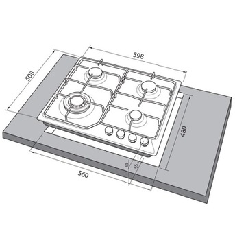 Комплект Freggia: газовая духовка OMHE66X + варочная панель HA640VGTX