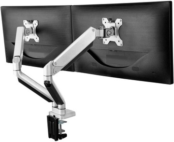 UCHWYT NA 2 MONITORY ROTACJA 32 CALE 8 KG BIURO
