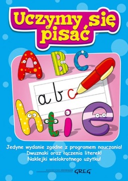 Uczymy się pisać Kaligrafia Nauka pisania Naklejki