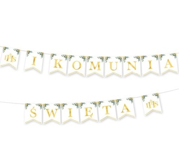 Баннер ПЕРВОЕ ПРИЧАСТИЕ эвкалипт и золото ХИТ