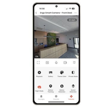 ENGO ИНТЕРНЕТ WI-FI КАМЕРА ПОВОРОТНАЯ НА 360° 2,4 ГГц 4 Мп ECAM
