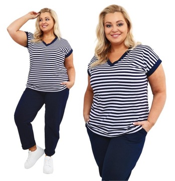 LETNI KOMPLET DRESOWY DRES PLUS SIZE BAWEŁNA POLSKI PRODUKT KRÓTKI RĘKAW