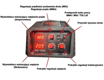 PÓŁAUTOMAT SPAWALNICZY MIGOMAT KD1834 240V MMA TIG