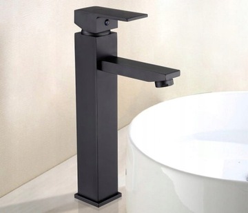 Смеситель для душа + смеситель для умывальника HIGH BLACK LOFT + CUBIC RAIN SHOWER