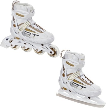 Rolki Łyżwy 2w1 RAVEN Profession White/Gold 35-39