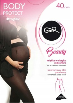 Gatta Body Protect 40den Microfibra ciążowe nero 2