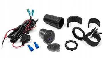 USB-РОЗЕТКА МОТОЦИКЛА QC3.0 / ВОЛЬТМЕТР TYPE-C