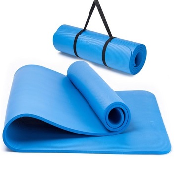 MATA GIMNASTYCZNA DO ĆWICZEŃ JOGI PILATESU FITNESS KARIMATA GRUBA NBR DUŻA