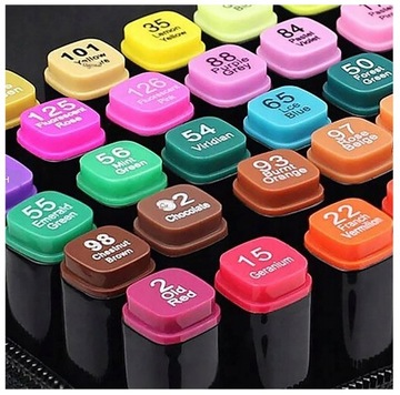 АЛКОГОЛЬНЫЕ МАРКЕРЫ 80 ШТ. Маркеры Маркеры Двусторонние маркеры Pro + СУМКА