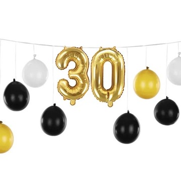Girlanda balonowa Zestaw balonów Ścianka Kurtyna 30 Urodziny Trzydziestka