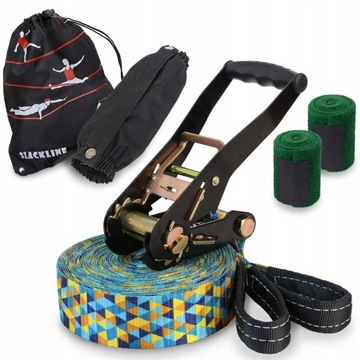 Zestaw ALPIDEX Slackline 15 m + osłona na drzewo