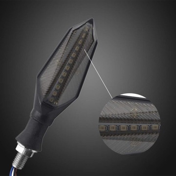 СВЕТОДИОДНЫЙ СИГНАЛ ПОВОРОТА ДЛЯ МОТОЦИКЛА QUADA ОРГАНИЗАЦИЯ ОРАНЖЕВЫЙ 12 СВЕТОДИОДОВ 2 ШТ.