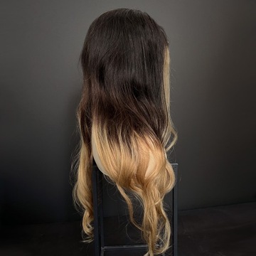 Натуральный европейский парик из натуральных волос, длинный омбре, натуральный FLF 65 см
