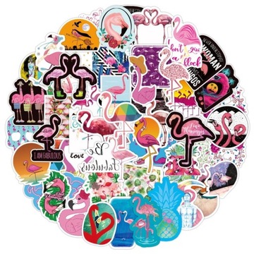 STICKER BOMB NAKLEJKI NA LAPTOPA MIX FLAMINGI 50sz