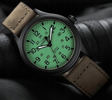 TIMEX INDIGLO WYRAŹNY DATOWNIK ELEGANCKI NA PASKU