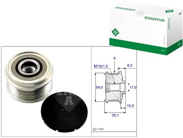 Sprzęgło alternatora INA 535006310 55186280