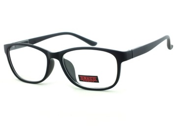 Okulary Kujonki Zerówki Nerdy Czarne Damskie flex