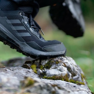 BUTY MĘSKIE TREKKINGOWE ADIDAS TERREX AX4 ANTYPOŚLIZGOWE CZARNE 45 1/3