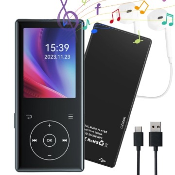 MP3-плеер 32 ГБ с Bluetooth 5.0 HiFi ПОРТАТИВНЫЙ ЧЕРНЫЙ + НАУШНИКИ