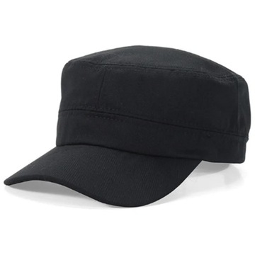 Regulowana klasyczna zwykła czapka w stylu Vintage Army Military Cadet Hat