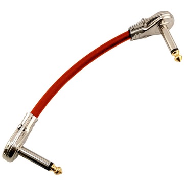 Kabel instrumentalny sygnałowy JACK 6,3mm kątowy 30 cm patch Czerwony Polsk