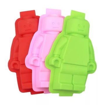 FOREMKA FORMA SILIKONOWA DO BABKI TORTU CIASTA DUŻY LUDZIK LEGO 393