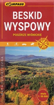 Beskid Wyspowy Pogórze Wiśnickie mapa turystyczna