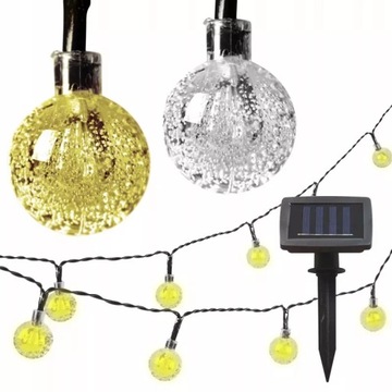 Girlanda małe kulki 2cm 40 led Ciepła 7,85 Metra