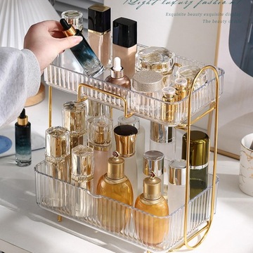 3 Tiers Desktop Organizer Rack Półka do przechowywania clear
