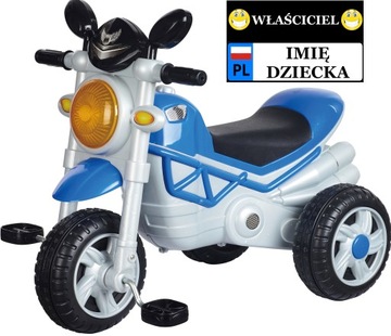 Jeździk na pedały pierwszy rowerek trójkołowy chodzik 18m+Tablica PROMO-25%