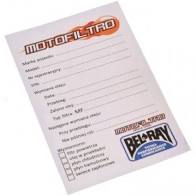 NAKLEJKA SERWISOWA WYMIANY FILTRA I OLEJU