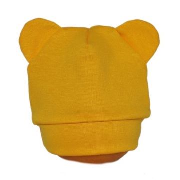 ХЛОПКОВЫЕ ШАПКИ ДЛЯ НОВОРОЖДЕННЫХ, цвета TEDDY
