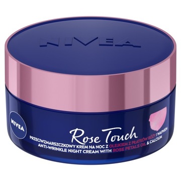 Krem na noc NIVEA Rose Touch przeciwzmarszczkowy