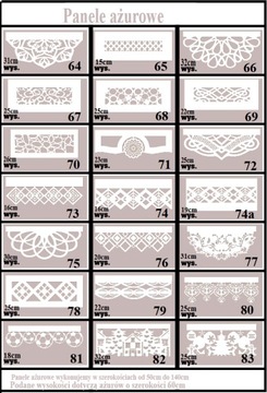 Panel ażurowy do firan ażur 184 wzory panama 120cm