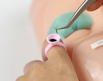 Кольцо пигментное клеевое, розовое, маленькое, 100 шт.