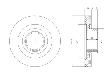 Тормозной диск для тормоза Hg 90 производства EMA-ELFA