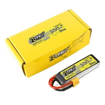 АККУМУЛЯТОР TATTU POWERFUL LIPO BATTERY R-LINE 550 мАч 7,4 В 95C 2S1P XT30 JST-XH
