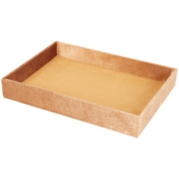 PUDEŁKO DREWNIANE POKRYTE ZŁOTYM AKSAMITEM TACA NA BIŻUTERIĘ 24x18x4 cm