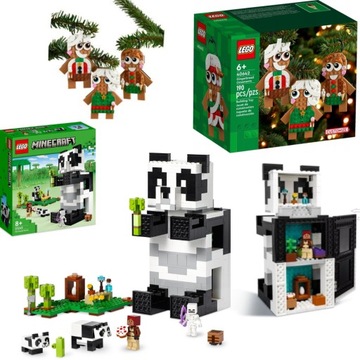 ŚWIĄTECZNY ZESTAW LEGO MINECRAFT 21245 + LEGO 40642 PIERNIKOWE OZDOBY
