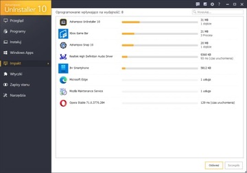 Uninstaller 10 Программа удаления Ashampoo