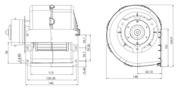 Вентилятор КОРМАС 12В ТИП SPAL 009-A70-74D