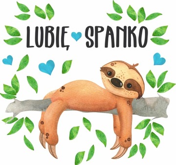LENIWCE NAKLEJKI NA ŚCIANĘ LENIWIEC 100x200cm LE