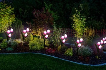 СВЕТОДИОДНАЯ СОЛНЕЧНАЯ САДОВАЯ ЛАМПА С ЦВЕТКОМ ТЮЛЬПАНА