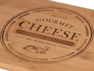 НАБОР Сервировочная доска Bamboo CHEESE + 3 ножа