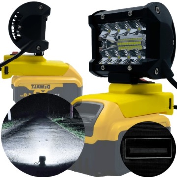 Lampa Do Dewalt 18V Halogenová Pracovní Led Max Usb